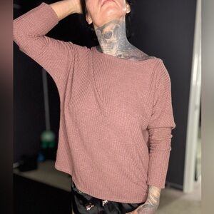 Warm Mauve Knit Pullover